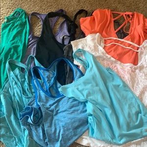 Bundle of 10 workout tops
